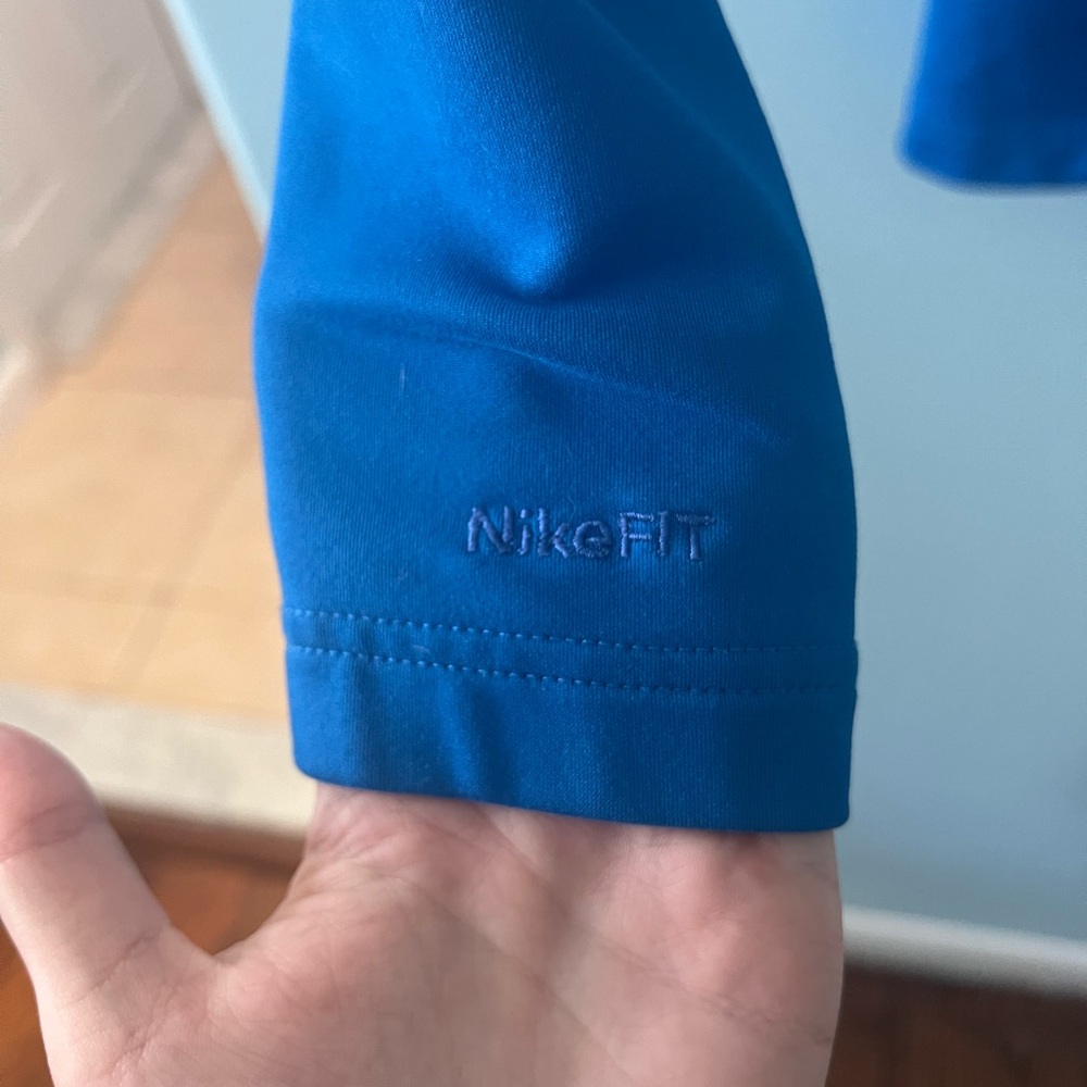 Nike Blue DRY-FIT Quarter-Zip Pullover - Picture 3 of 4